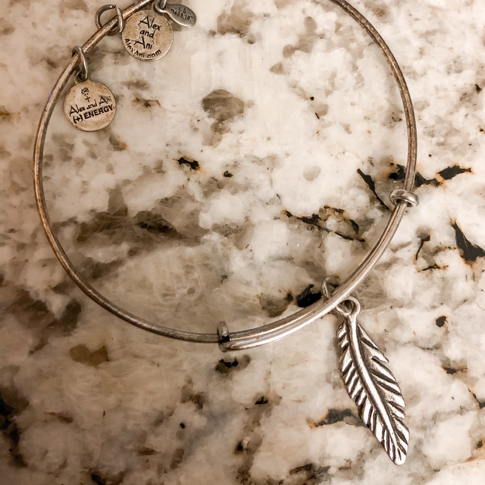 Alex and Ani Feather Charm Bangle Bracelet